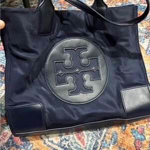 Tory Burch Navy Blue Ella Tote Bag Mini